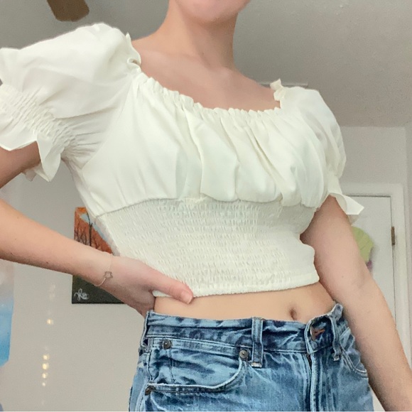 ROMWE Tops - MOVING SALE - Cottagecore // milkmaid // peasant ✩ romwe bubble top
